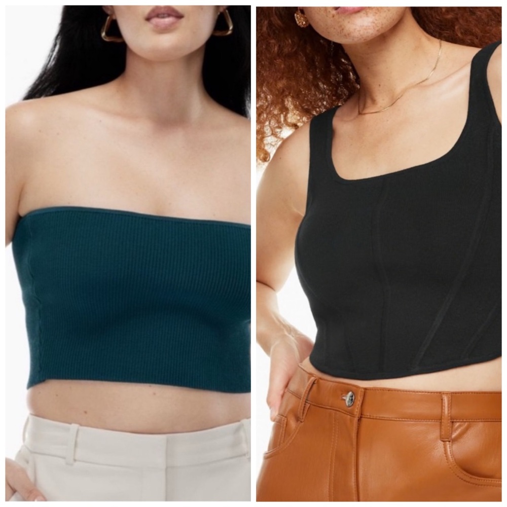 Babaton Aritzia Sculpt Knit & Natalie Top Bundle Size Small